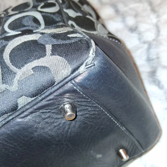 Coach Black and Gray 06' Baby Bag with Signature Monogram - Picture 8 of 16